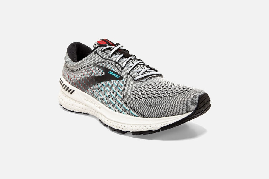 Brooks Adrenaline GTS 21 Road Running Shoes Mens - Grey - MYTAF-8012